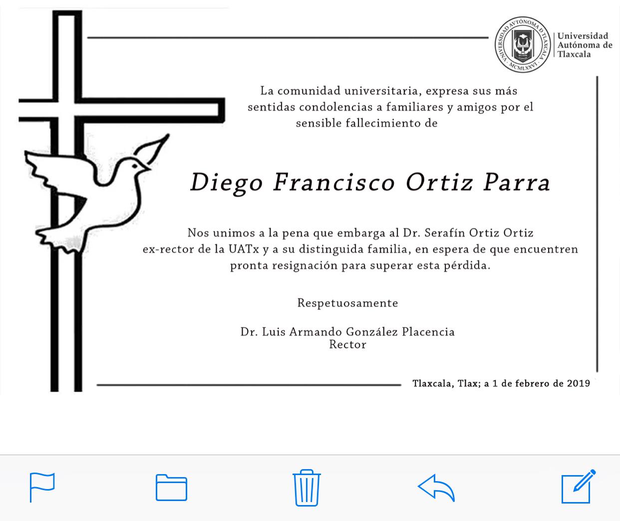 Lamentamos la irreparable pérdida